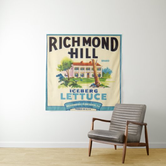 Richmond Hill Lettuce Crate Label Wandteppich (Beispiel)