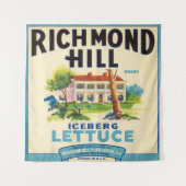Richmond Hill Lettuce Crate Label Wandteppich (Vorderseite)