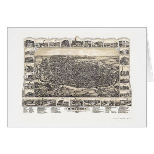 Richmond, IN panoramischer Karte - 1884