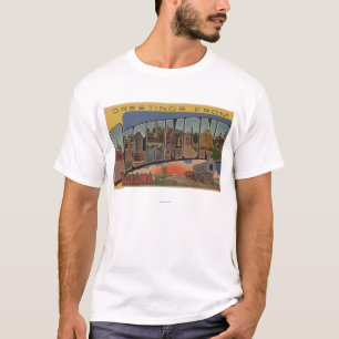 Richmond, Indiana - große Buchstabe-Szenen T-Shirt