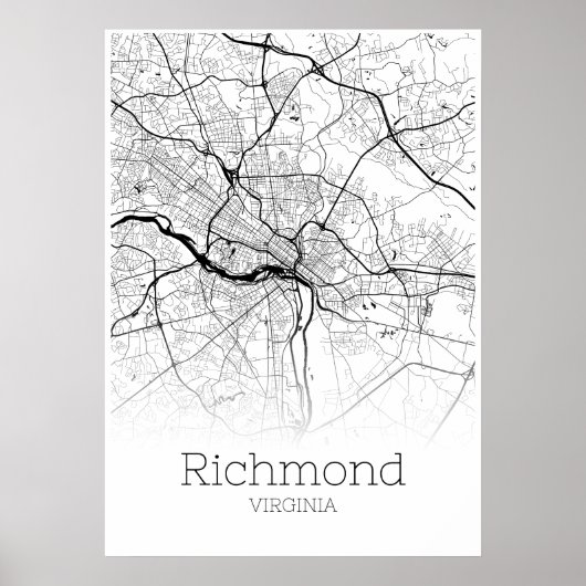 Richmond Map - Virginia - City Map Poster (Vorne)