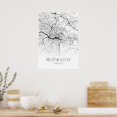Richmond Map - Virginia - City Map Poster (Küche)