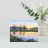 Richmond Park at Sunset Robin Hood gate Postcard Postkarte (Stehend Vorderseite)