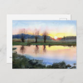 Richmond Park at Sunset Robin Hood gate Postcard Postkarte (Vorne/Hinten)