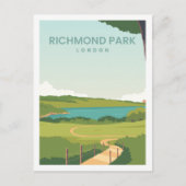 Richmond Park England Travel Place Illustration Postkarte (Vorderseite)