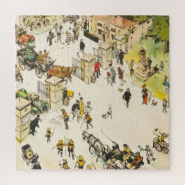 Richmond Park London UK, Besucher am Tor Puzzle