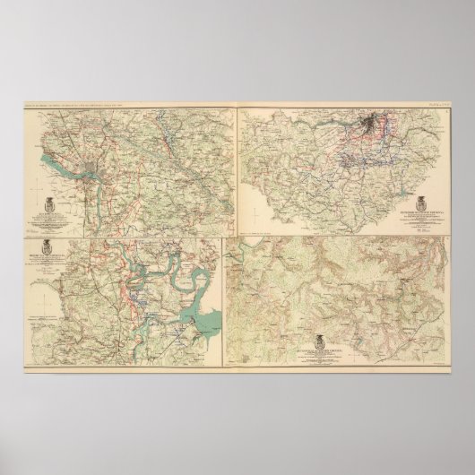 Richmond, Petersburg, Fünf Gabel Poster (Vorne)