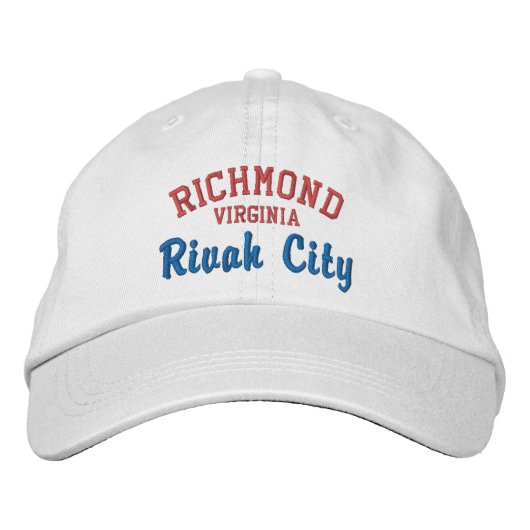 RICHMOND VA "Rivah City" bestickt mit Baseball Cap Bestickte Baseballkappe (Vorderseite)