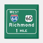 Richmond, VA Road Sign Magnet (Vorne)