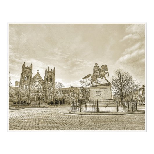 Richmond VA Virginia JEB Stuart Monument Fotodruck (Vorne)