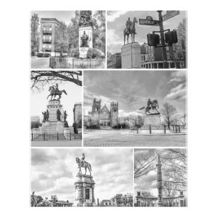 Richmond VA Virginia Monuments Collage Fotodruck
