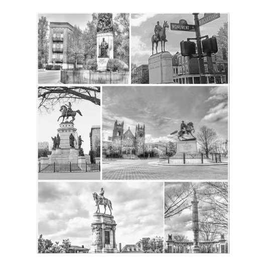 Richmond VA Virginia Monuments Collage Fotodruck (Vorne)