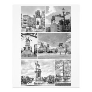 Richmond VA Virginia Monuments Collage Fotodruck