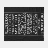 Richmond Virginia Bus Roll Fleecedecke (Vorderseite (Horizontal))