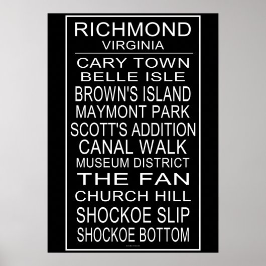 Richmond Virginia Bus Roll Poster (Vorne)