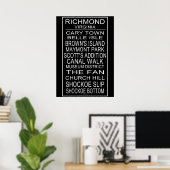 Richmond Virginia Bus Roll Poster (Heimbüro)
