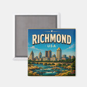 Richmond Virginia Capitol Square Magnet (Vorderseite/Rückseite)