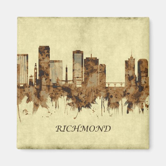 Richmond Virginia Cityscape Magnet (Vorne)