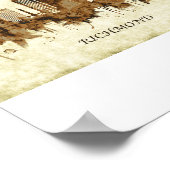 Richmond Virginia Cityscape Poster (Ecke)