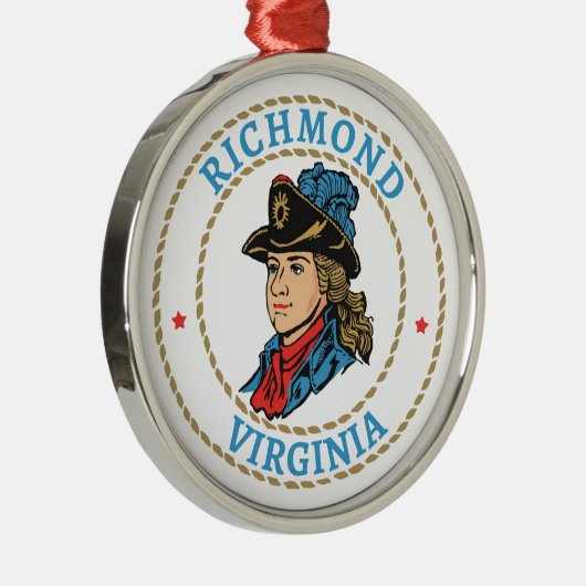 Richmond Virginia Colonial Ornament Aus Metall (Rechts)