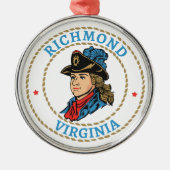 Richmond Virginia Colonial Ornament Aus Metall (Vorne)