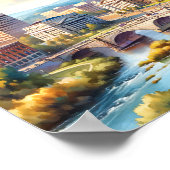 Richmond Virginia Famous Travel Places Aquarell Poster (Ecke)