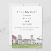 Richmond Virginia flat Save the Date Card (Vorderseite)