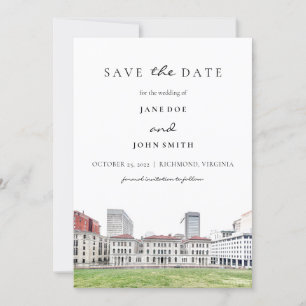 Richmond Virginia flat Save the Date Card