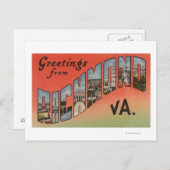 Richmond, Virginia - Große Briefszenen 3 Postkarte (Vorne/Hinten)