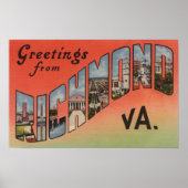 Richmond, Virginia - Große Buchstabenszenen 2 Poster (Vorne)