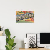 Richmond, Virginia - Große Buchstabenszenen Poster (Heimbüro)