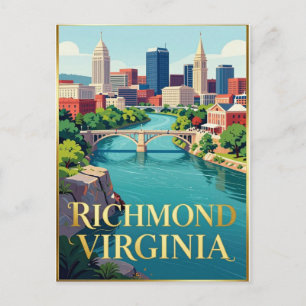 Richmond Virginia James River Landschaft 🌊 Postkarte