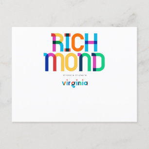 Richmond Virginia Mitte Jahrhundert, Pop Art, Postkarte