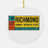 Richmond Virginia Mutter aller Staat Souvenir Keramik Ornament (Hinten)