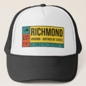 Richmond Virginia Mutter aller Staat Souvenir Truckerkappe (Vorderseite)