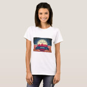 Richmond Virginia Retro Skyline T-Shirt (Vorne ganz)