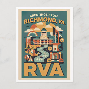 Richmond Virginia RVA Retro-Reisepostkarte Postkarte