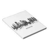 Richmond Virginia Skyline BW Notizblock (angewinkelt)
