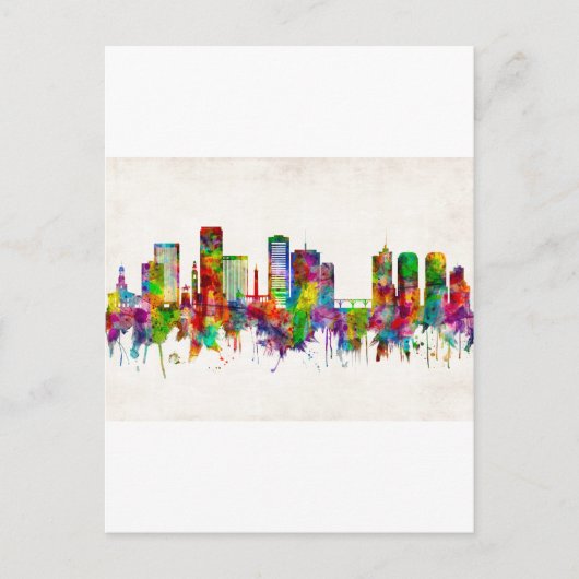 Richmond Virginia Skyline Einladungspostkarte (Vorderseite)