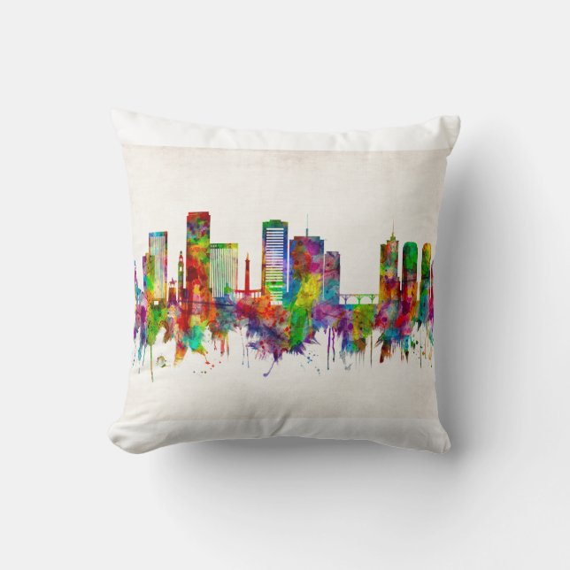 Richmond Virginia Skyline Kissen (Vorderseite)
