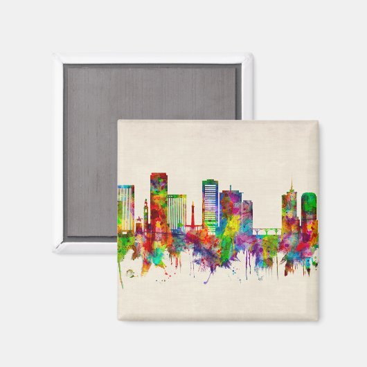 Richmond Virginia Skyline Magnet (Vorderseite/Rückseite)