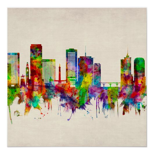 Richmond Virginia Skyline Poster (Vorderseite)