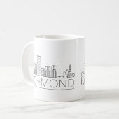 Richmond, Virginia Stylized Skyline Coffee Tasse (Vorderseite Links)