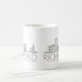 Richmond, Virginia Stylized Skyline Coffee Tasse (Mittel)