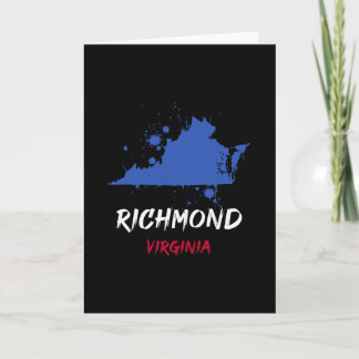 Richmond Virginia Va Farbklecks Urlaubsandenken Karte