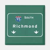 Richmond Virginia va Interstate Highway Freeway : Magnet (Vorne)