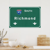 Richmond Virginia va Interstate Highway Freeway : Poster (Küche)
