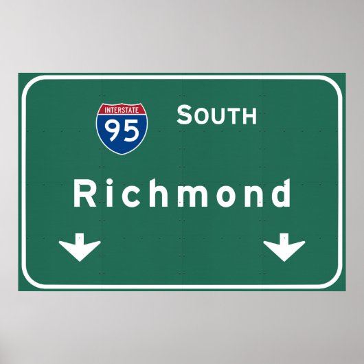 Richmond Virginia va Interstate Highway Freeway : Poster (Vorne)