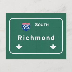 Richmond Virginia va Interstate Highway Freeway : Postkarte