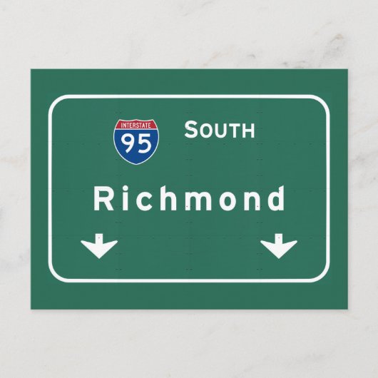Richmond Virginia va Interstate Highway Freeway : Postkarte (Vorderseite)